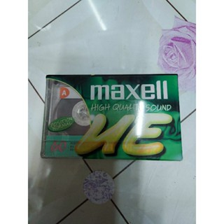 เทปคาทเซท ยี่ห้อMAXELL สีเขียว อัดยาวได้ 60นาที เทปเปล่า จำนวน 1ตลับ ราคา 99 บาท