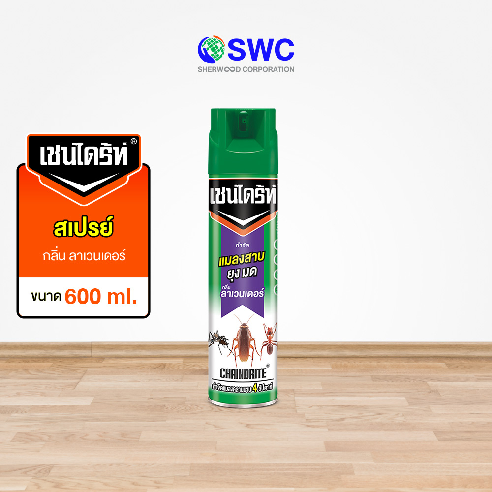 Chaindrite เชนไดร้ท์ 1 สเปรย์กำจัดปลวก มอด มด และแมลงสาบ สูตรน้ำมัน ขนาด 600 ml.