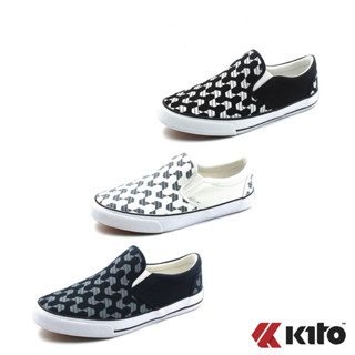 KITO BL2 Checker Slip-on รองเท้าผ้าใบ ทรงสวม กีโต้