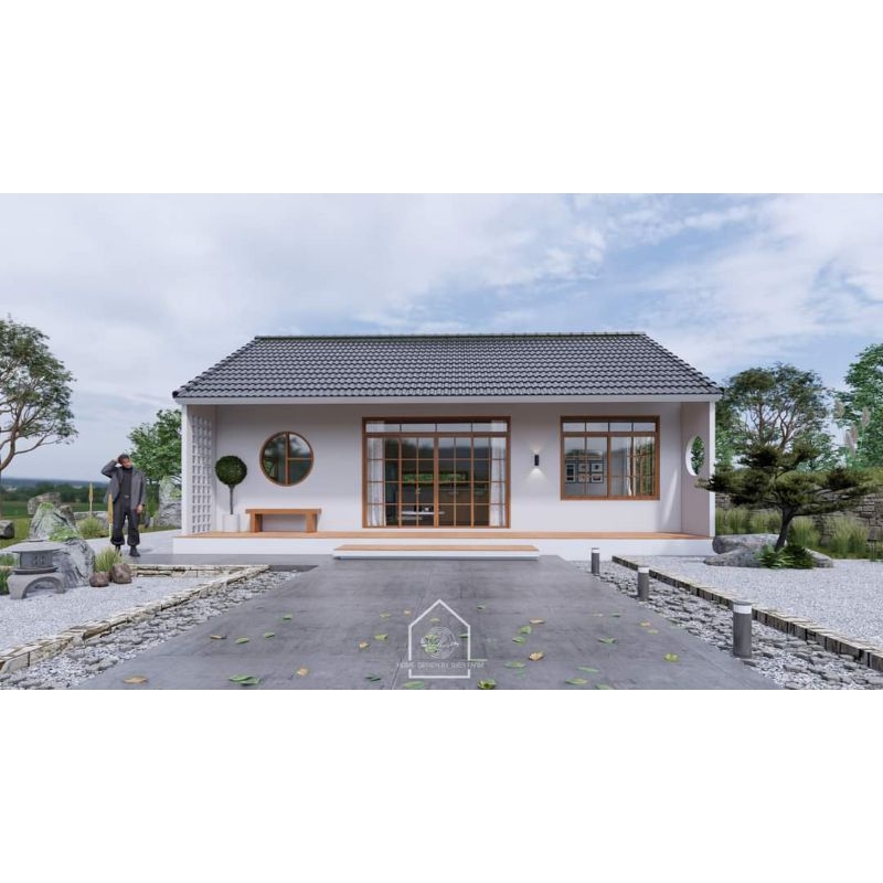 แบบบ้าน สไตล์ Minimal/Muji มินิมอลมูจิ 2 นอน 2 น้ำ ขนาด 65 ตรม. : Tiny house 06