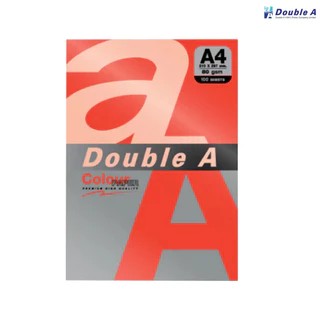 Double A กระดาษสี กระดาษถ่ายเอกสาร A4 หนา 80 แกรม แพ็ค 25 แผ่น (โทนสีเข้ม) [S24]