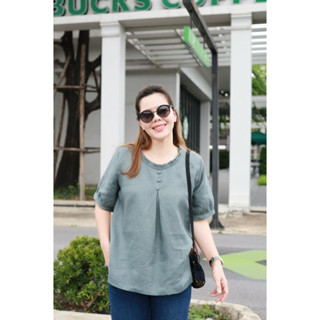 เสื้อลินิน รุ่นSasi #สีCeladon Green