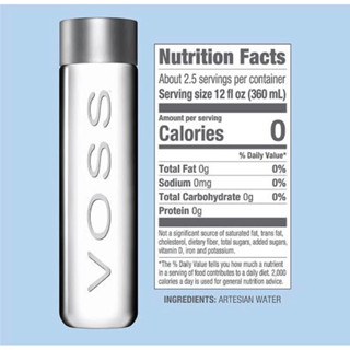 Voss mineral water 850 ml. วอสส น้ำแร่ธรรมชาตินำเข้าจากนอร์เวย์🇳🇴