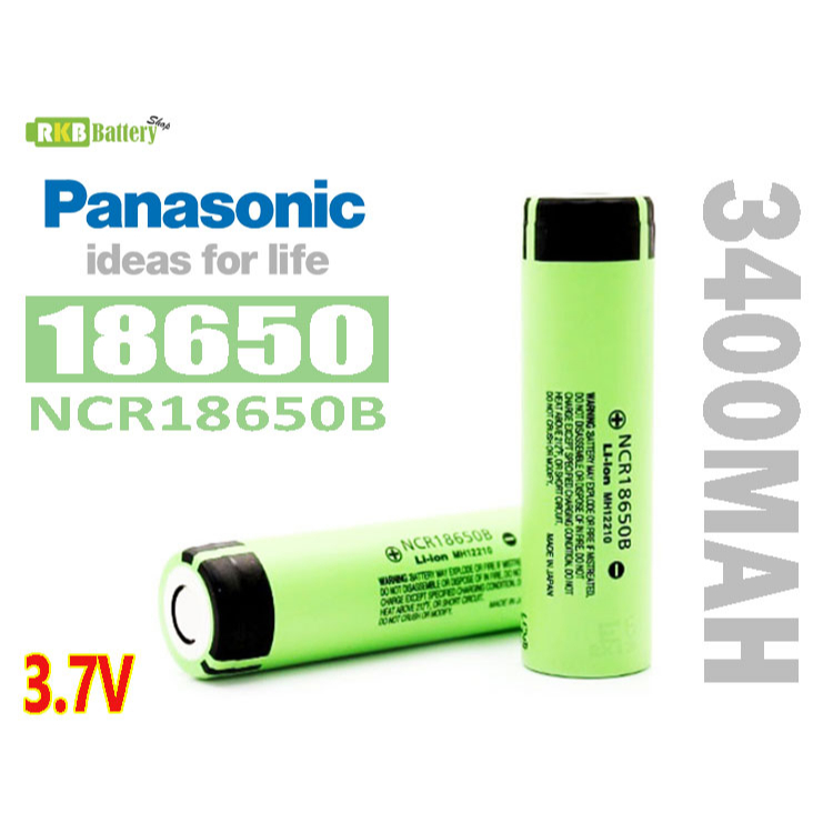 [พร้อมส่ง] NCR18650B Panasonic 3400mah 3.7v Rechargeable Li-ion Battery แบตเตอรี่ลิเธียมของแท้