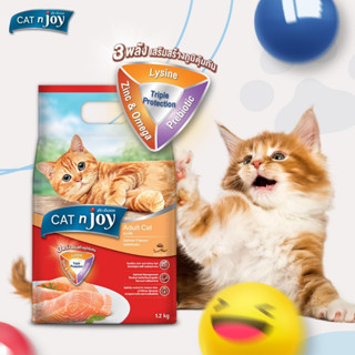 พร้อมส่ง ใหม่ Cat n Joy อาหารแมว แค็ทเอ็นจอย ขนาด 1.2 kg ทุกสูตร  BNNPETSHOP