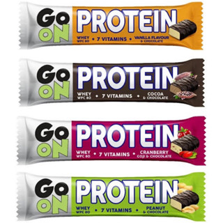 นำเข้าจากโปแลนด์🇵🇱 Go on whey protein bars 50g. เวย์โปรตีนบาร์ นำเข้า 7รสชาติ