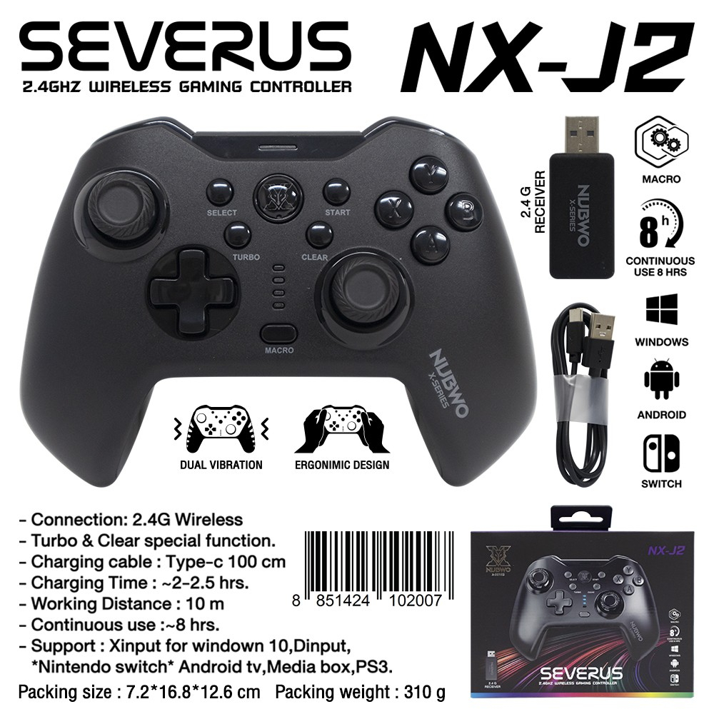 Joy Nubwo จอยเกมส์ NX-J1 , NX-J2 , NX-J3 Wireless Bluetooth Joystick Controller จอย สำหรับ PC,Notebook,PS3 ประกัน 1 ปี