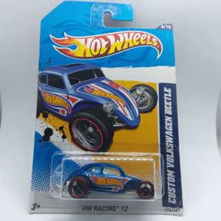 รถเหล็ก Hotwheels CUSTOM VOLKSWAGEN BEETLE HW RACING 12 (ib39)