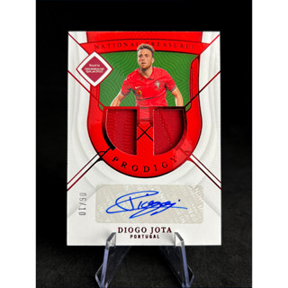 การ์ดฟุตบอล 2022 PANINI NATIONAL TREASURES DIOGO JOTA ผ้า Match Worn ลายเซ็น