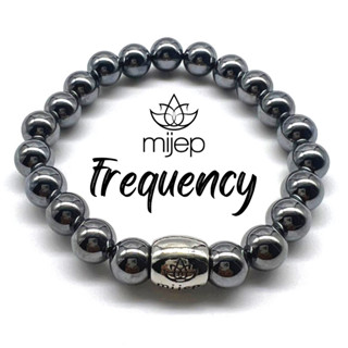 MIJEP Terahertz Lucky stone bracelet - สร้อยข้อมือหินเทราเฮิร์ต ของแท้ - สร้อยข้อมือ 8 มม.  นำพาโชคลาภ