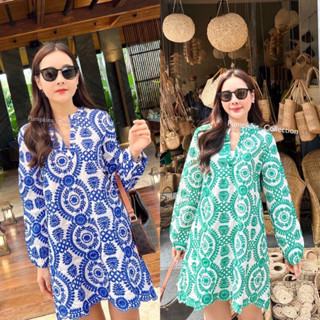 Marina dress🦕 มินิเดรส ชิวๆงานปัก