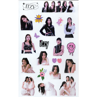 ITZY อิดจี เต็มวง สติกเกอร์ดารา ศิลปิน นักร้องเกาหลี สติกเกอร์ โน๊ตบุ๊ค หนังสือ สมุด ของสะสม สติกเกอร์ไดคัท