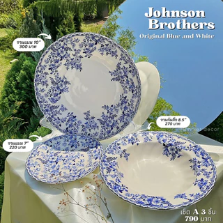 📣พร้อมส่ง!! จานเซรามิค Johnson Brother รุ่น Original Blue and White สวยแบบคลาสสิคจานรุ่นนี้อีก20ปีก็ยังสวยค่ะ 🔥🤍