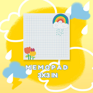 สายรุ้ง: Memopad สมุดฉีกขนาด 3x3 นิ้ว