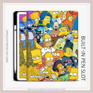 Simpsons graffiti board เคสไอแพด air1/2/3/4/5 mini4/5/6 เคส มีถาดใส่ปากกา iPad gen7/8/9 gen10 case iPad pro11 2022 cover