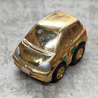 TOMY TAKARA CHORO Q โมเดลรถ เชอโรคิว_Toyota Viz Seven eleven  Gold Color