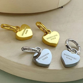 พร้อมส่ง 🇹🇭 ต่างหู (1 คู่) ห่วงรูปหัวใจ Heart Loop Luxury Earing ทองชุบ 14K Gold plated