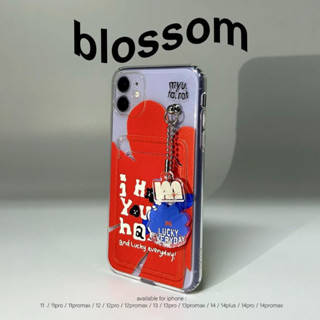 myutarot เคสมือถือใส่บัตร สำหรับไอโฟน ลาย Blossom เคสมือถือ เคสใส่การ์ด เคสน่ารัก