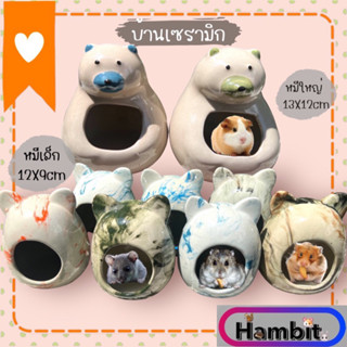 Hambit. บ้านหนูเซรามิก บ้านหนูแฮมสเตอร์ บ้านเซรามิก บ้านกระรอก บ้านเม่นแคระ บ้านชูการ์ บ้านหนู