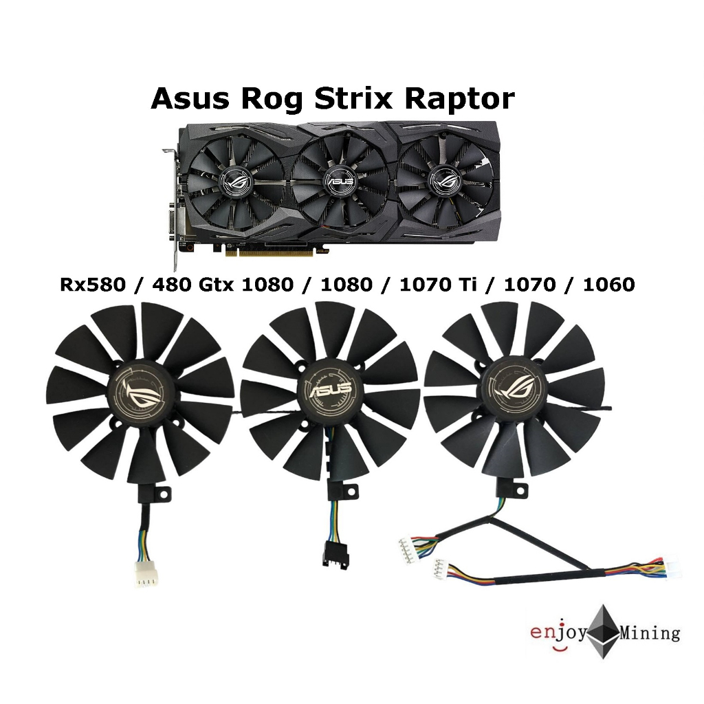 พัดลมการ์ดจอ ASUS GeForce RX580 480 GTX1080Ti 1080 1070Ti 1070 1060 graphics card fan