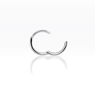 Piercingroom by Jay Plain Huggie Hoop (White Gold Plated) เงินแท้ (ราคาต่อชิ้น)