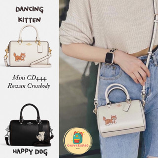 ส่งฟรี [MINI CD444] MW ROWAN CROSSBODY WITH HAPPY DOG &amp; DANCING KITTEN ทรงหมอน ถือสะพายข้างหญิง มินิมอลน่ารักๆ