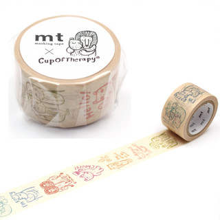 mt masking tape CupOfTherapy message (MTMATT05) / เทปตกแต่งวาชิ ลาย CupOfTherapy message แบรนด์ KAMOI mt masking tape