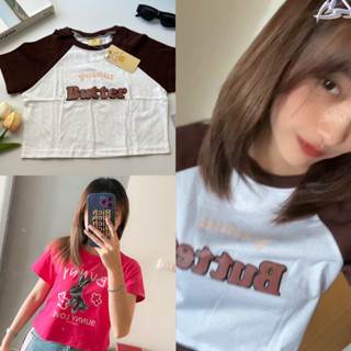 เสื้อครอป ครอปy2k น่ารักเวอร์ เนื้อผ้าดี มี2ขนาด 🎀