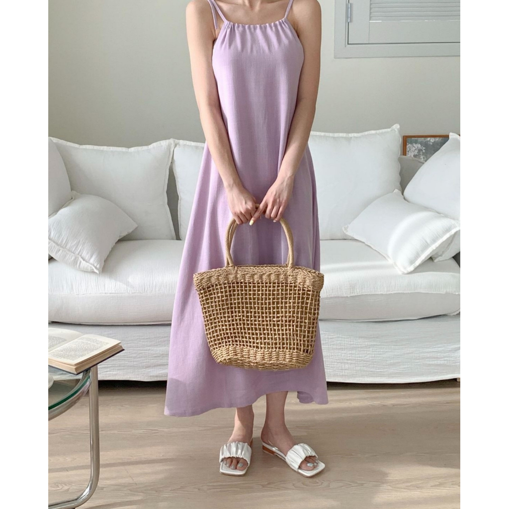 [KOREAN Women Clothes]Long Lavender Dress