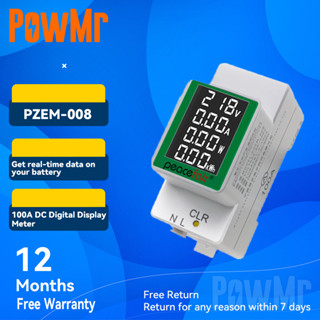 Powmr Pzem-008 100A Ac เครื่องวัดพลังงานไฟฟ้า รางดิน กิโลแอตต์ ชั่วโมง โวลต์มิเตอร์ แอมมิเตอร์ หลายดิจิตอล 50-300V