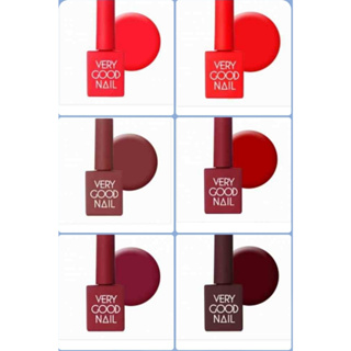 สีเจลเกาหลีVeryGoodNail รหัส #R1-R9 กลุ่มโทนสี Red 🇰🇷 ของแท้นำเข้าจากเกาหลี🇰🇷พร้อมส่ง