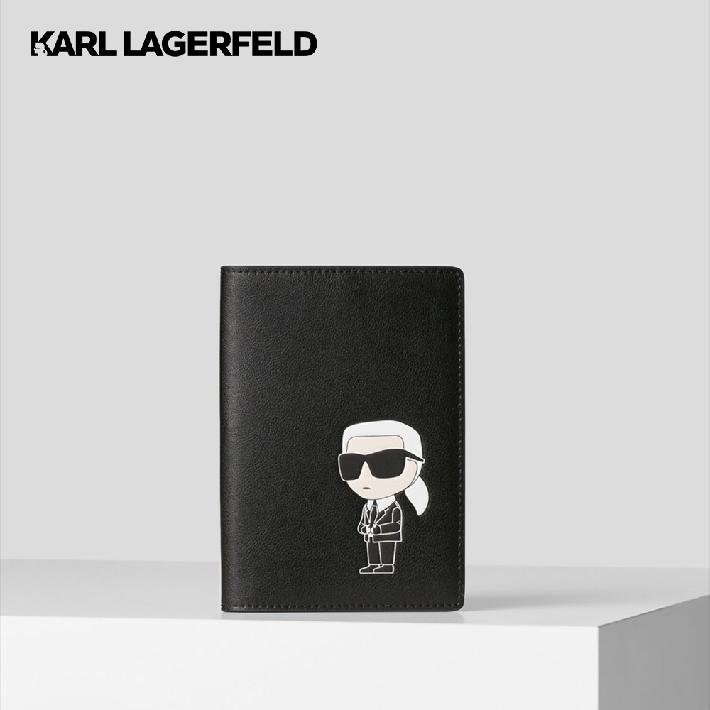 KARL LAGERFELD - K/IKONIK 2.0 LEATHER PASSPORT CASE 230W3216 กระเป๋าใส่หนังสือเดินทาง