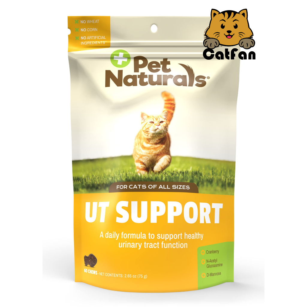 Pet Naturals UT Support อาหารเสริมระบบทางเดินปัสสาวะสำหรับแมว 60 เม็ด Exp.04/24