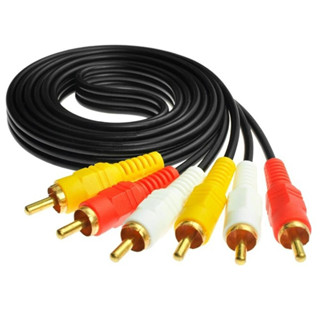 สายRCA 3ออก3 สายสัญญาณภาพและเสียง สาย AV 3 สี สาย RCA AV สาย Audio Stereo สายเข้า 3 ออก 3 สายเครื่องเสียง สายต่อทีวี