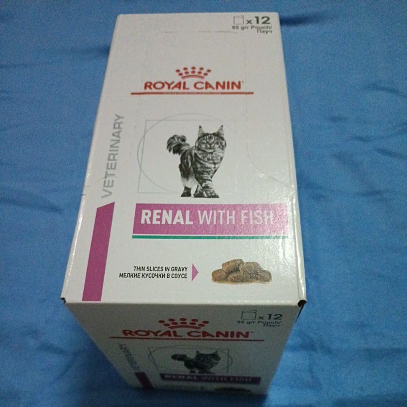 ยกกล่อง12ซองRoyal canin renal with fish 58g.