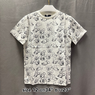 Stella Mccartney x Disney tee t-shirt Mickey Mouse เสื้อยืด เสื้อแขนสั้น เสื้อสีขาว มิกกี้ เมาส์ ของแท้ แบรนด์เนม