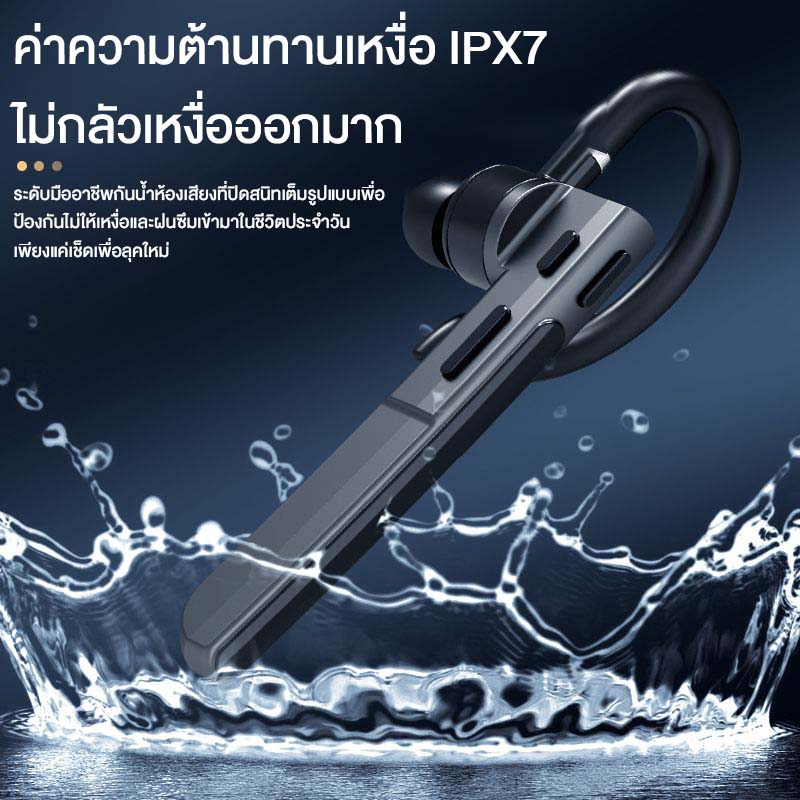 บลูทูธไร้สายสแตนด์บายนานพิเศษ 5.3 หูฟังสำหรับธุรกิจไฮไฟสเตอริโอไร้สายหูฟังกีฬาหูฟังขนาดเล็กพร้อมไมโครโฟนเดี่ยว - รูปที่ 3