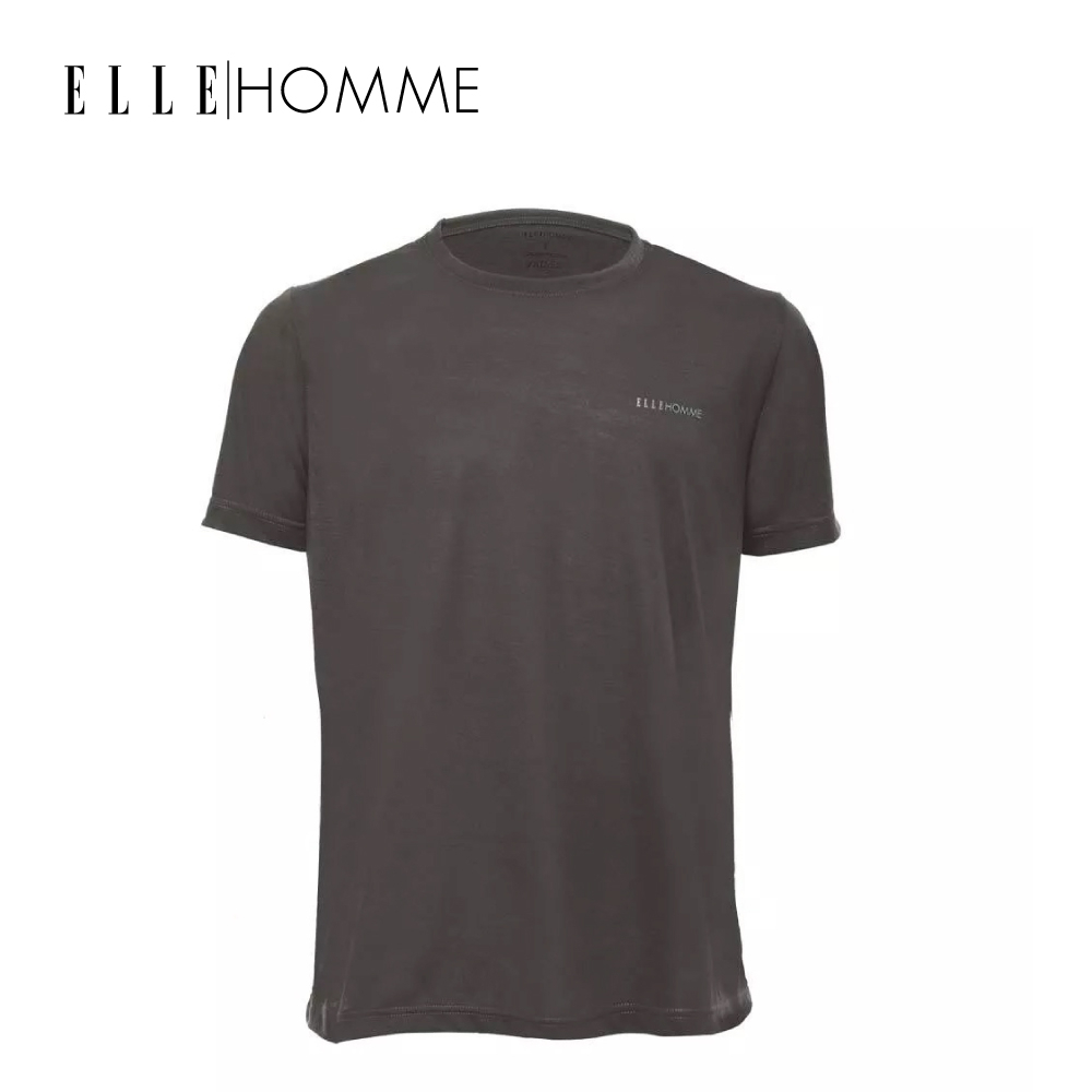 ELLE HOMME เสื้อยืด T-Shrit ชายคอกลม สีพื้นมีให้เลือก 2 สี (KVR1919)