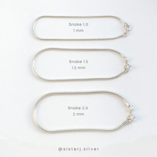 Sister J. snake bracelet สร้อยข้อมือเงินแท้ /silver925 แถมฟรี !! ตะขอตัว S