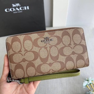 ❤️พร้อมส่ง🇺🇸ของแท้💯USA COACH Long Zip Around Wallet