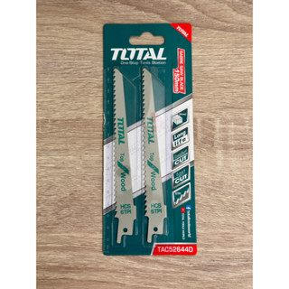 Total ใบเลื่อยชัก ตัดไม้ ใบเลื่อยจิ๊กซอ ใบเลื่อยตัดไม้ 2ใบ/ชุด รุ่น TAC52644D แท้ สินค้าพร้อมส่ง