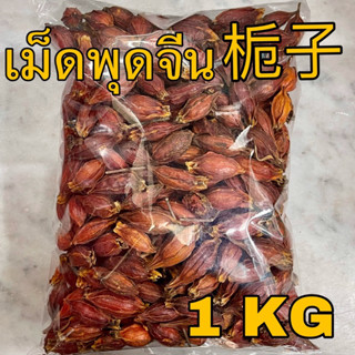 เม็ดเก๊กฮวย พุดจีน 1 กิโลกรัม (栀子 1 Kg) Gardenia fruit  กีจี้ 栀子 จุยกีจี้ ลุกพุด พุดใหญ่ 黄栀子 เก๊กฮวย เม็ดสีเหลือง