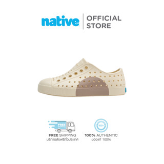 Native รองเท้ากันน้ำเด็กเล็ก EVA รุ่น Jefferson Block Bone White/ Bone White/ Flax Circle