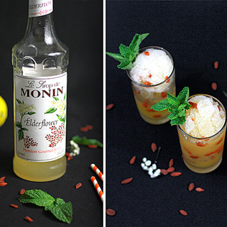 (KoffeeHouse) น้ำเชื่อม MONIN กลิ่น “Elderflower” โมนิน ไซรัปเอลเดอร์ฟลาวเวอร์ MONIN Elderflower Syrup บรรจุขวด 700 ml