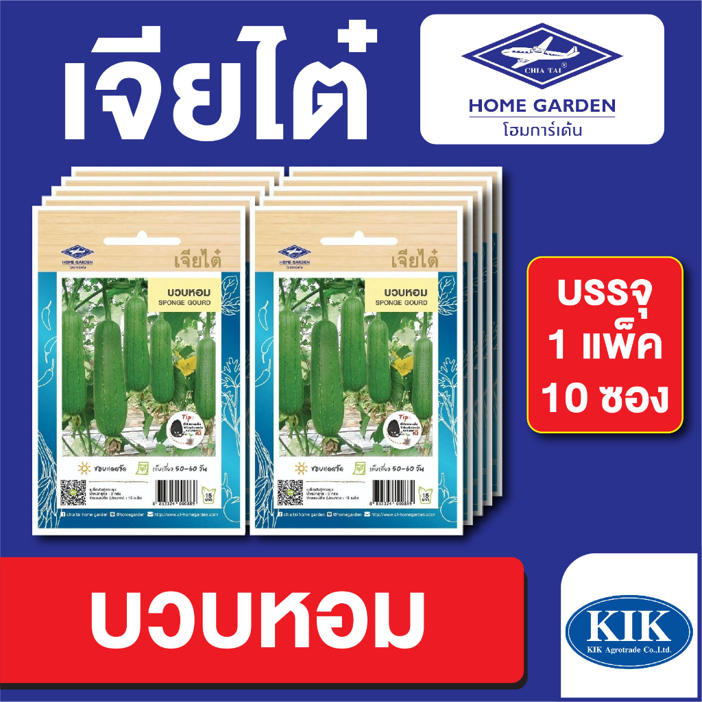 เมล็ดพันธุ์ ผักซอง บวมหอม ตราเจียไต๋ CT15 เมล็ดพันธุ์ แพ็คละ 10 ซอง