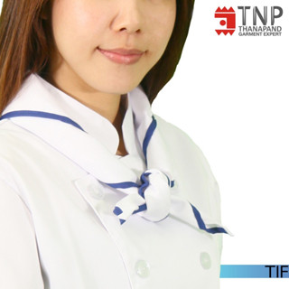 ผ้าพันคอเชฟแต่งกุ๊นสี รหัส: TIF TNP-Thanapand (ฐานะภัณฑ์)