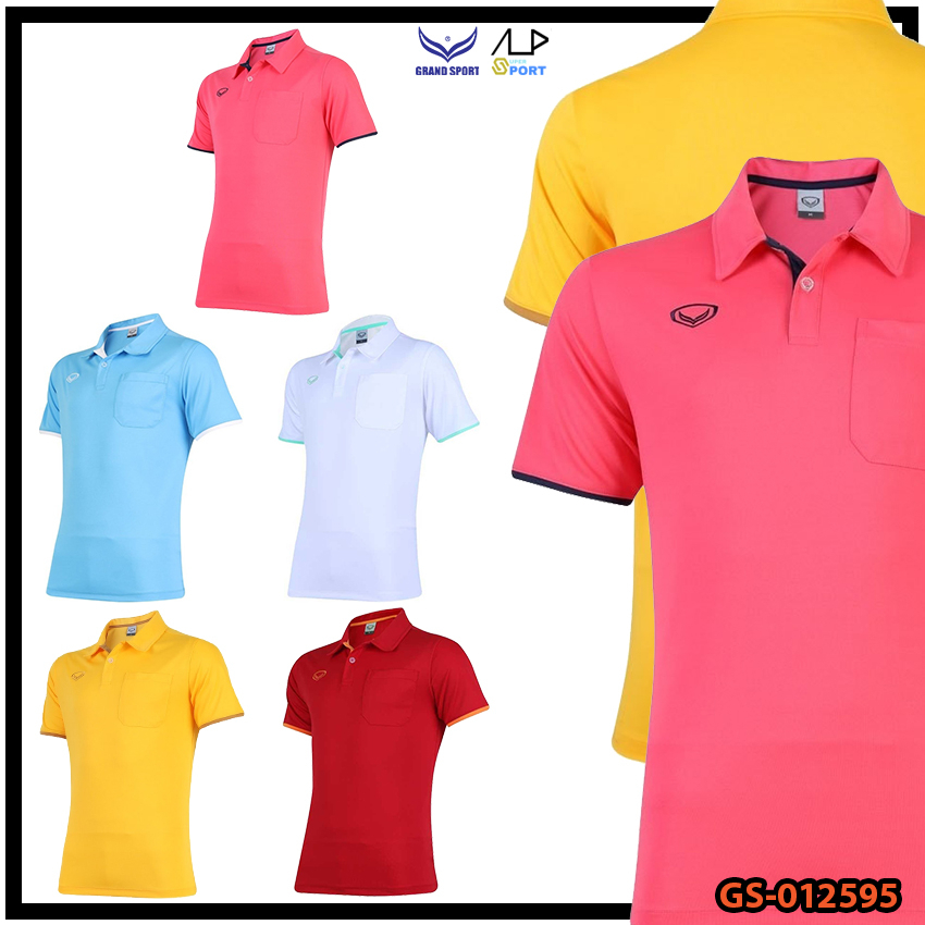 ลดโหดเหมือนโกรธใคร! GRAND SPORT รุ่น 012595 เสื้อโปโลชายสีล้วน แกรนด์ สปอร์ต S2 แท้ 100