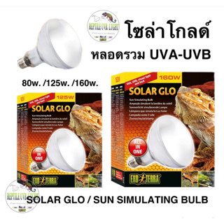 หลอดรวม UVA+UVB+ความร้อน หลอดจำลองแสงอาทิตย์   Solar Glo 80w. 125w. 160w และโคมไฟ