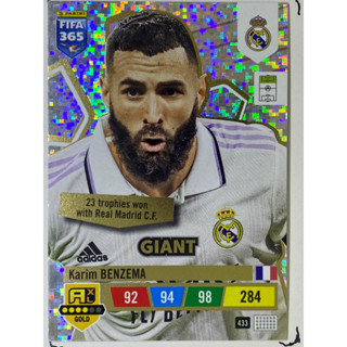 การ์ดนักฟุตบอล การ์ดสะสมทีม Karim Benzema 2023 Real madrid c.f. การ์ดนักเตะ รีลมาดริด เรอัลมาดริด xl 365