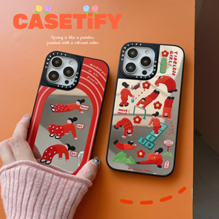 🚗สินค้ามาใหม🚗เคส 14 Pro Max 13 12 11 เคสไอโฟน iPhone 11 Casetify เต้นรำ การต่อต้าน พกง่ายๆ การป้องกันการตก Soft Case